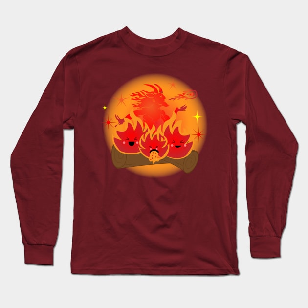 Too Hot For Fireball Long Sleeve T-Shirt by Fatkitty